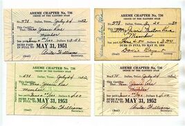 4 Eastern Star Areme Chapter Membership Cards 1950-1953 &amp; Starlight News... - $17.82