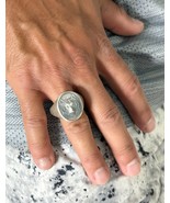 David Yurman .925 Sterling Silver Wolf Men Band Ring Size 9 - €678,00 EUR