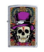 Zippo Lighter - Skull With Top Hat Street Chrome - 853923 - £20.11 GBP