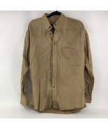 Burberry London Button Down Shirt Tan Check Plaid Mens Size Medium Cotton - £38.06 GBP