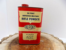 1 Lb Du Pont Military Rifle Smokeless Powder Tin 4227 Vtg Delaware, Usa Empty - £14.94 GBP