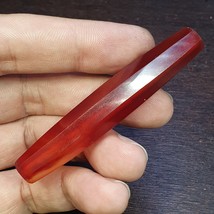 LARGE Himalayan Blood Red Agate carnelian faceted Bead - $41.40