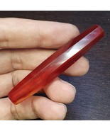 LARGE Himalayan Blood Red Agate carnelian faceted Bead - $41.40