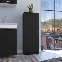 Black Kitchen Pantry Cabinet: 47&quot;H, 4 Shelves - $214.99