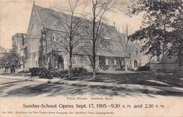 Hartford CT ~ Trinity Church-Sunday School Slots Notice ~1905 Chapin Postcard... - £7.59 GBP