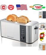 4-Slice Extra Large Toaster with Reheat &amp; Defrost Functions in Stylish S... - $100.70 CAD