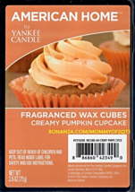 Creamy Pumpkin Cupcake American Home Yankee Candle Fragranced Wax Cubes ... - £2.99 GBP