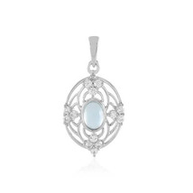 Jewelry of Venus fire  Pendant of Goddess Artemis Ofiki aquamarine silver pendan - £556.35 GBP