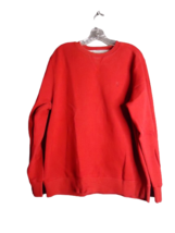 IZOD Red Sweater Long Sleeve Crew Neck Pullover Cotton Blend Mens Size Medium - £14.27 GBP