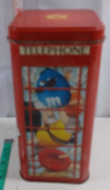 Empty Peanut M &amp; M Limited Edition Telephone Booth Tin Container, 2002 - £7.88 GBP