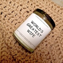 World&#39;s Greatest Wife Candle | Wife Birthday Gift | Anniversary Present | Newly - £15.71 GBP