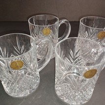 Paul Sebastian Cristal Lead Crystal 24% PbO Glass Coffee Mugs Set of 4 V... - £30.29 GBP