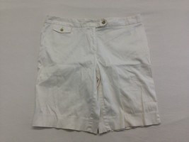 Jones New York Signature White Chino Shorts Women&#39;s Size 12 Stretch High... - $10.74 CAD