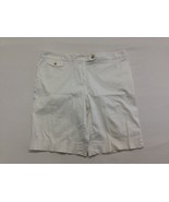 Jones New York Signature White Chino Shorts Women&#39;s Size 12 Stretch High... - $7.92