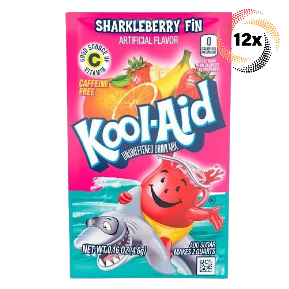 12x Packets Kool-Aid Sharkleberry Fin Caffeine Free Soft Drink Mix | .16oz - $9.97
