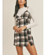 NWT Sage The Label Flannel Plaid Mini “Canyon” Dress Size Medium - £27.61 GBP