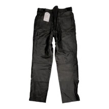 Men&#39;s Leather Motorcycle Pants Full Side Zip Motorcycle Riding Gear Size 38 NEW - £81.26 GBP