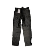 Men&#39;s Leather Motorcycle Pants Full Side Zip Motorcycle Riding Gear Size... - £81.95 GBP