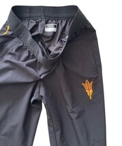 Adidas ASU Sun Devils Track Pants Black Gold Ankle Zip Men’s Medium M Med NWOT image 4