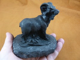 (SH-RAM-3) black Ram mountain goat figurine Shungite stone hand carving ... - $49.08