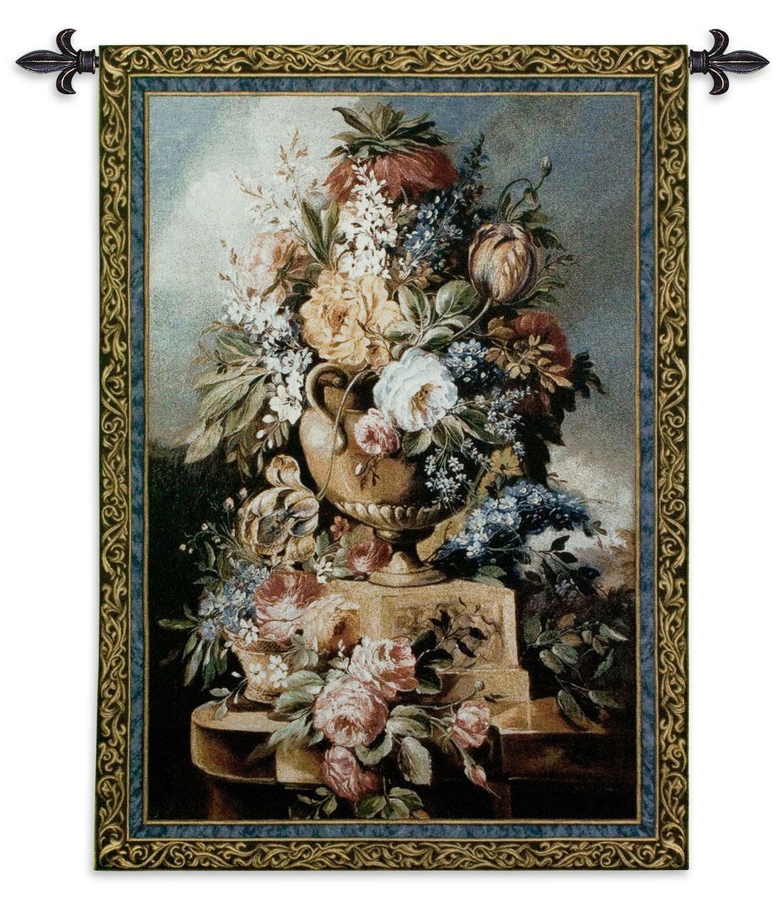 53x76 SUMMER OF PEACE Floral Flower Tapestry Wall Hanging - £225.92 GBP