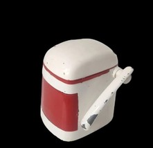 Vintage Rival Juice-O-Mat Single Action Juicer White Red Heavyweight Citrus - $24.75