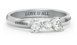 Custom Class Ring for woman | Graduation Ring semi-fine jewelry - £127.89 GBP