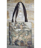 Handmade French Bistro Scene Tapestry Tote  - $10.00