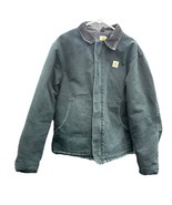 Vintage Carhartt Arctic Quilted Lined Corduroy Collar Jacket Black Distr... - $182.15 CAD