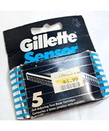 Vintage Gillette Sensor Self Adjusting Twin Blade cartridges refills 5 C... - $41.16 CAD