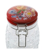 Pioneer Woman ~ CELIA Floral Embossed Clamp Jar w/Ceramic Lid  ~ 38 Ounce Jar - £23.86 GBP