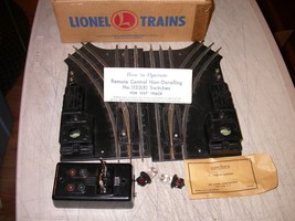 Postwar Lionel 1122 Postwar O27 R&amp;L Hand Non-Derailing Remote Switches w/Box - £24.03 GBP
