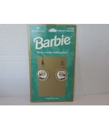 1996 Mattel Barbie Accessories Pierced Earrings with Barbie Photo Hallmark - $6.73 CAD