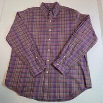 Ralph Lauren Polo XL Plaid Button Down Shirt Long Sleeve Cotton Made India - $49.28 CAD