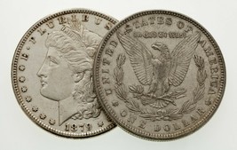 1879 &amp; 1879-S $1 Silver Morgan Dollar Lot of 2 Coins in AU Condition - £126.16 GBP