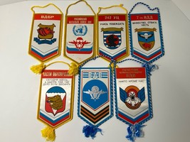 Ussr, Soviet Union, Military Airborne, Parachutist, Banners, Grouping Of 7 - £27.15 GBP