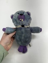 Plush Toy Co Brechner Plush Stuffed Animal Purple Beaver Vintage - £5.22 GBP