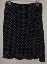 Excellent Womens Talbots Black With White Polka Dots Lined Skirt Size 10 - £19.71 GBP