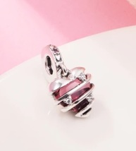 2023 New Authentic S925 Love Heart Dangle Charm for Pandora Bracelet  - £9.47 GBP