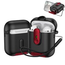Generic For Airpods 2nd Gen / 1st Gen (Color: REDBLACK) Shockproof Full ... - $44.93