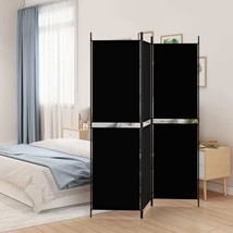  3-Panel Room Divider Black 59.1&quot;x70.9&quot; Fabric - $117.31