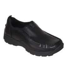 Lands End Men Size 11.5, All Weather Shoes Leather Moccasin Loafers, Black - £29.33 GBP