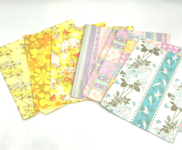 Vintage Gift Wrap 1960&#39;s Kitschy Paper Sheets Shower Wedding Baby Floral  - £10.20 GBP