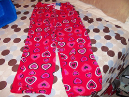 Red  PJ Pants W/Hearts Size 7/8 (Medium) Girl&#39;s NEW - £13.40 GBP