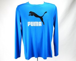 Puma Long Sleeve Youth XL 18-20 Activewear Shirt Blue Athletic Casual Clothing - £17.06 GBP
