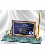 Personalized Military Gift USAF Army USMC Poetry Mini Clock Pen Air Forc... - $174.99