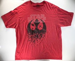 Star Wars Rebel A-Wing &amp; X Wing Fighters Red T Shirt Men Sz XXL - $14.83