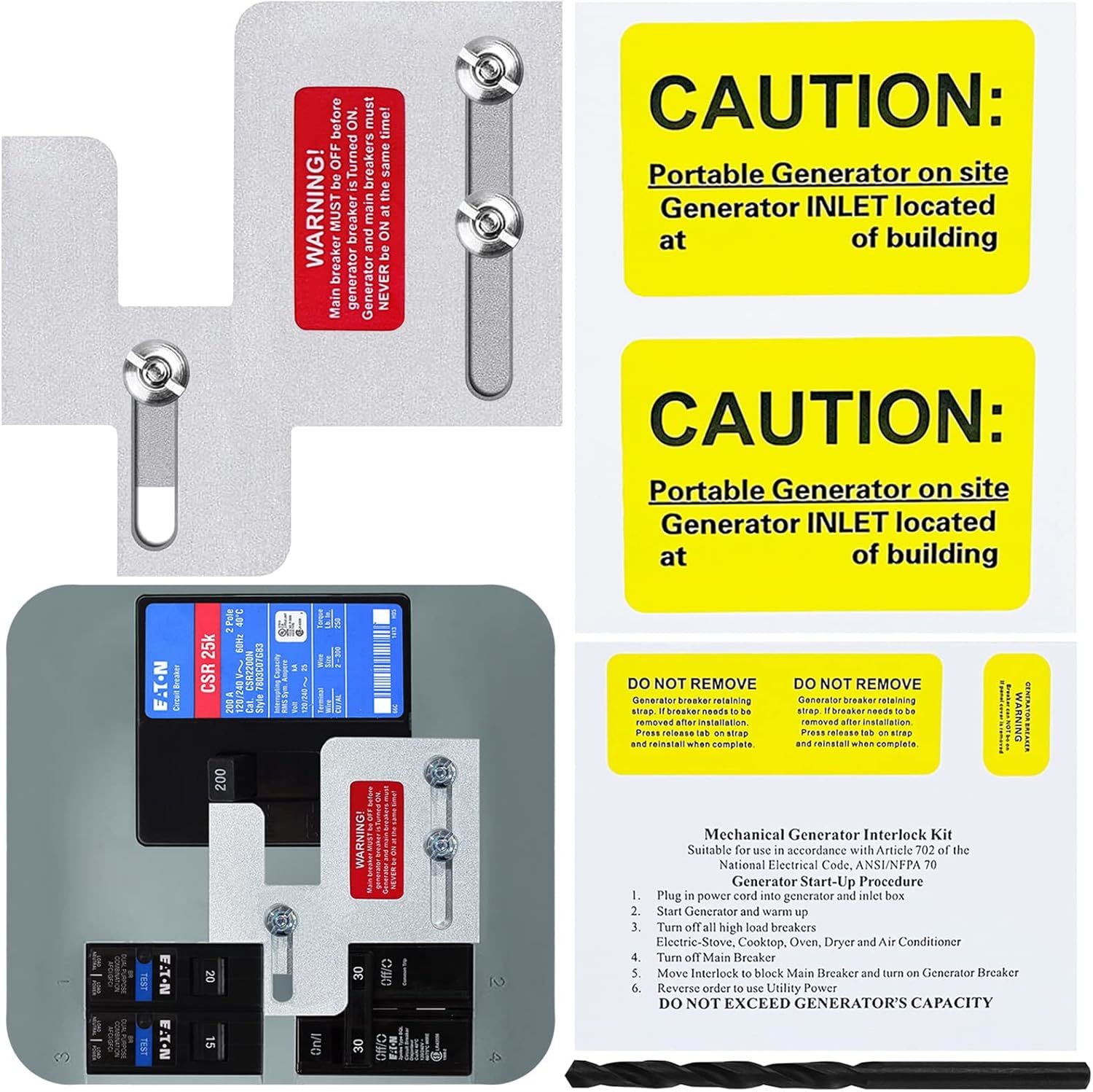 Compatible With Cutler Hammer Br Series 150 And 200 Amp Panels, The Gene... - $31.97