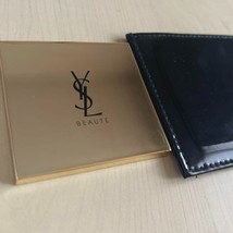 Yves Saint Laurent Ysl Hand Spiegel Kompakt Neuheit Gold Logo 7cm x 7cm ... - $60.84