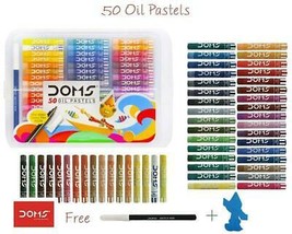 Low Cost 50 Oil Pastel 50 Shades in Plastic Pack DOMS Brand School Student Craft - £26.47 GBP